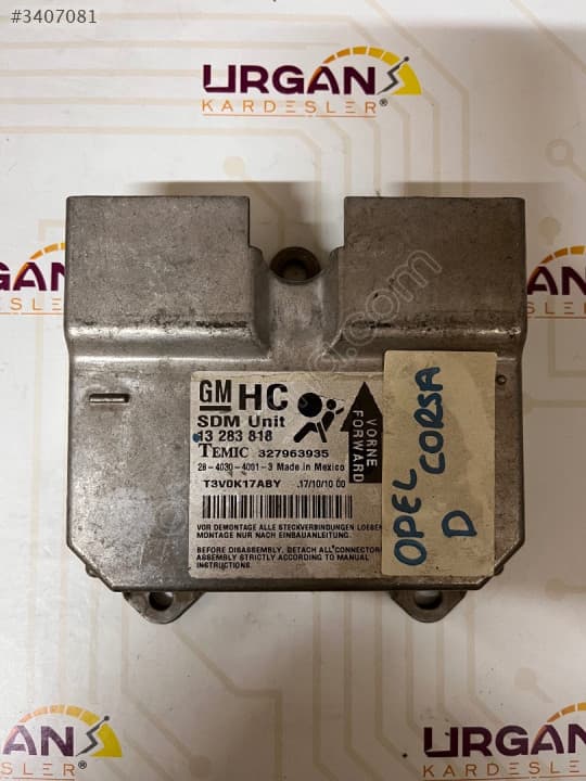 13283818 327963935 OPEL CORSA D AIRBAG BEYNİ