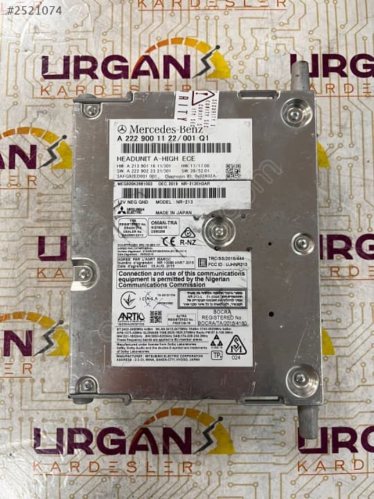 A2229001122  MERCEDES-BENZ W222 S CLASS NTG5.0 RADIO MODÜLÜ