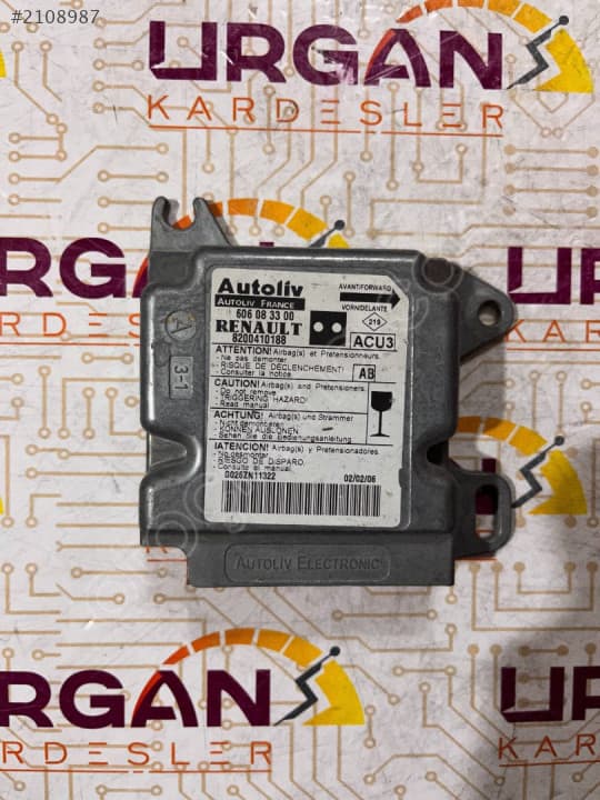 606083300 8200410188 RENAULT KANGOO 2 AİRBAG BEYNİ