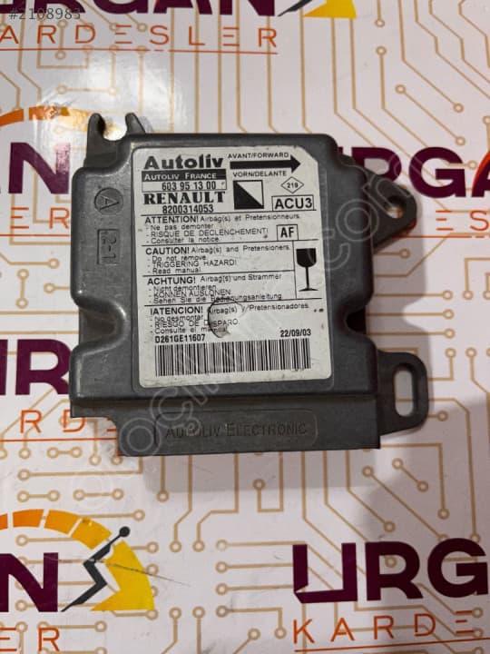 603951300 8200314053 RENAULT KANGOO AİRBAG BEYNİ