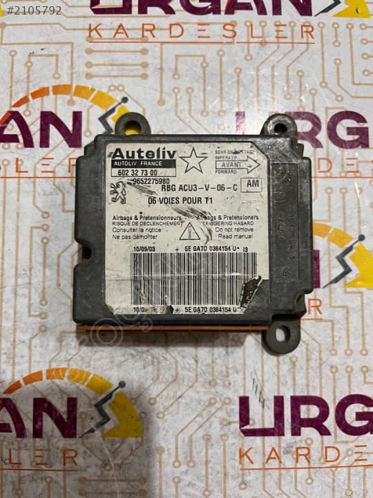 602327300 9652275980 PEUGEOT 206 AİRBAG BEYNİ