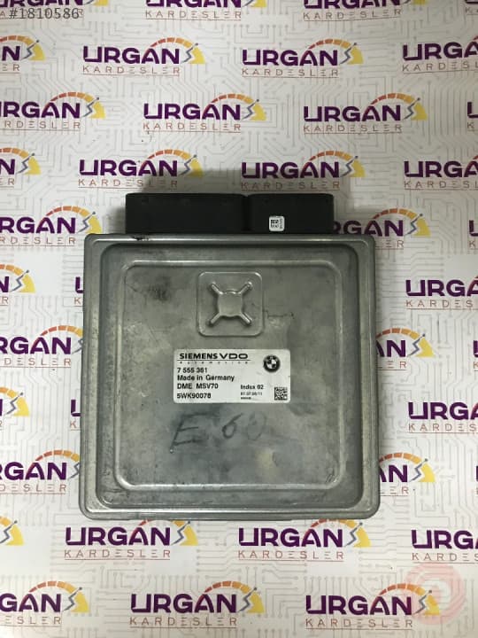 5WK90078 7555361 BMW E60 5.25 MOTOR BEYNİ SIEMENS ECU